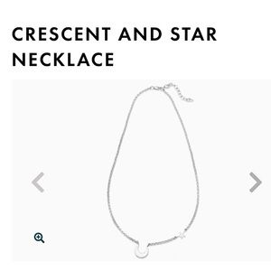 Mignon Faget Cresent and star necklace. Silver Cresent and gold star